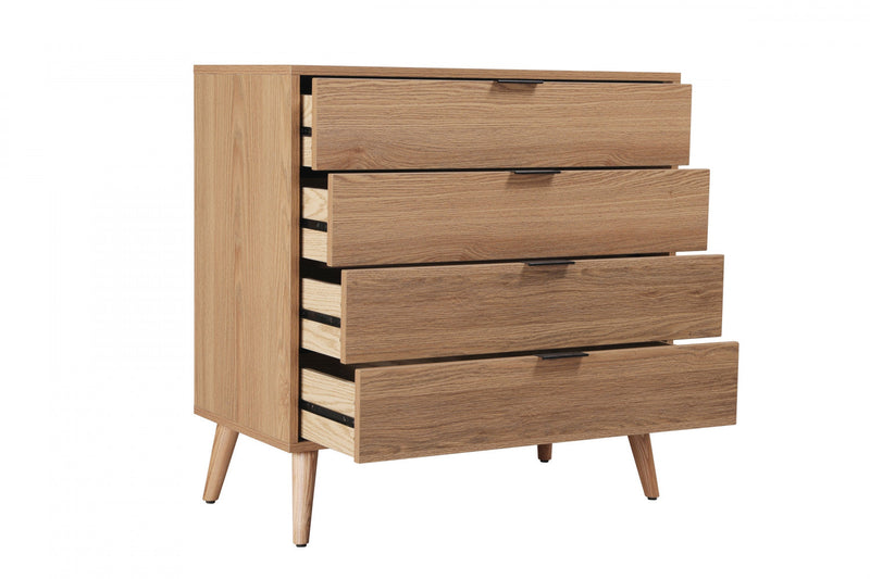 Flashby Chest With 4 Drawers - Faux Natural Wood 