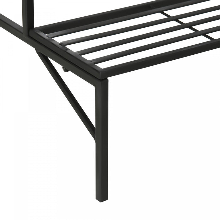 Outsunny 3-tier Hanging Plant Stand With Grid Panel, Planter Shelves Flower Pot Organizer Rack, Mult