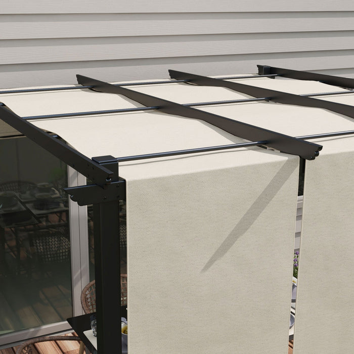 Outsunny 10' X 10' Metal Pergola With Retractable Canopy For Patio, Deck