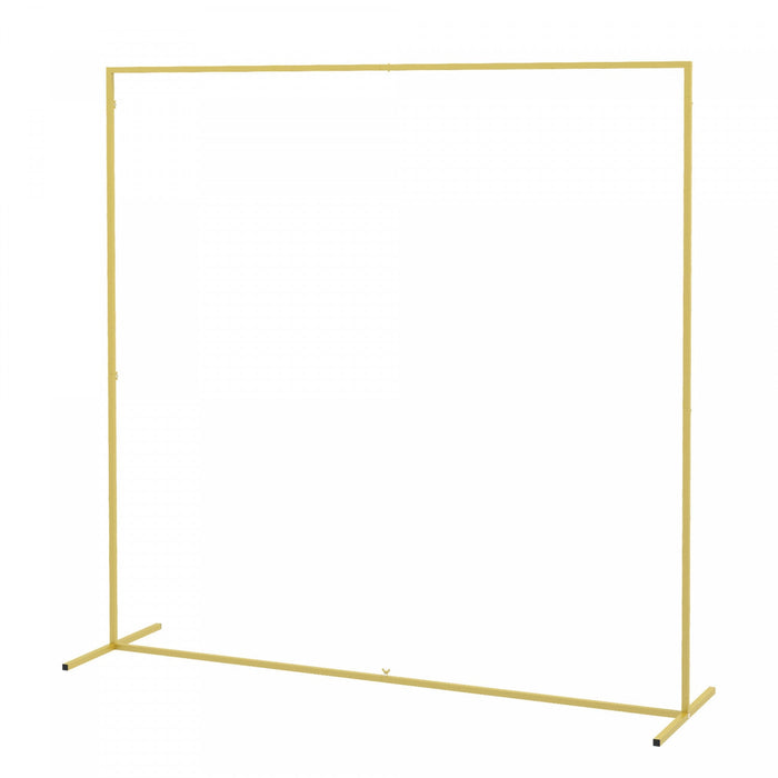 Outsunny 6.6ft X 6.6ft Gold Wedding Arch Backdrop Stand For Birthday Party