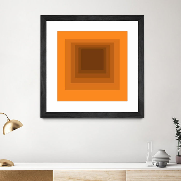 \"After Josef F\" Matted and Framed Black 36x36 Wall Art