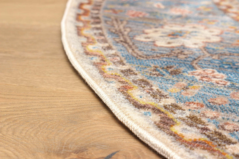 Dulce Traditional 5'0\" x Area Rug in Multi Indoor Area Rug 