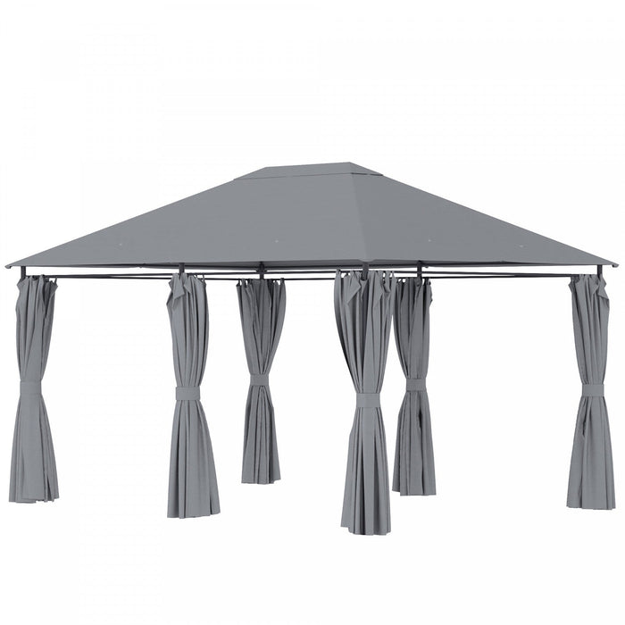 Outsunny 10' X 13' Outdoor Patio Gazebo Garden Pavilion Backyard Canopy Party Tent Shelter Summer Su