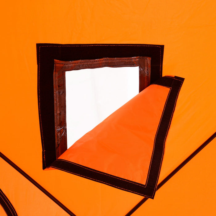 Outsunny 8-person Pop-up Ice Fishing Shelter, Portable Ice Fishing Tent With Ventilation Windows And