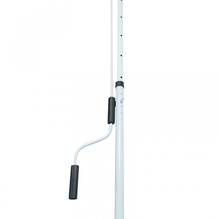 Outsunny 10x5ft Manual Retractable Awning, Patio Sun Shade Canopy Shelter With 5.6-9.2ft Support Pol