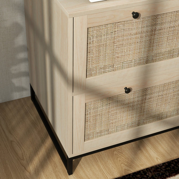 Vinsetto 2 Drawer File Cabinet With Locks For Letters, A4, Legal Size