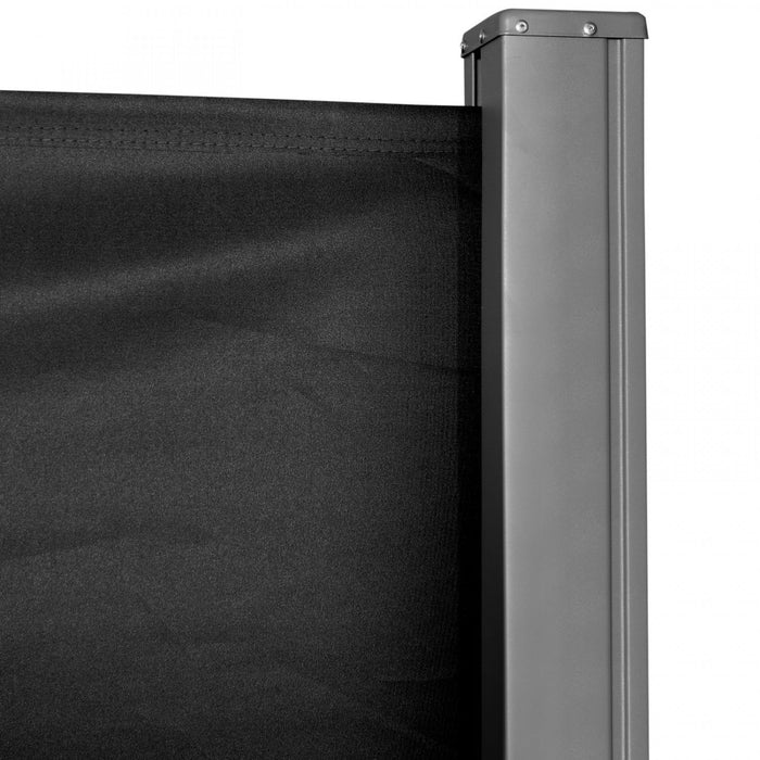 Outsunny 118\" X 71\" Retractable Side Awning Folding Privacy Screen Black