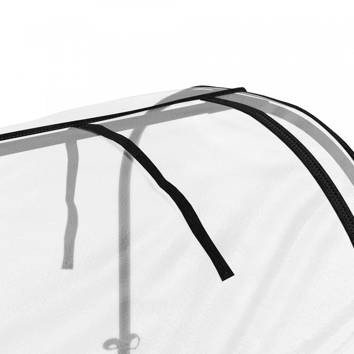 Outsunny Metal Raised Garden Bed with Cover, Black