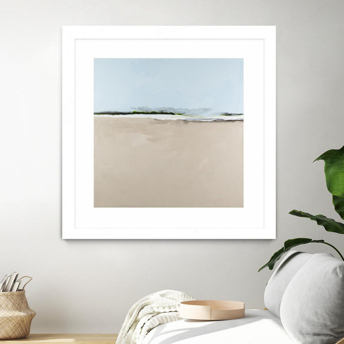 \"Simply Stated\" Matted and Framed White 30x30 Wall Art