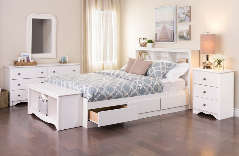 Monterey 3-Drawer Tall Nightstand - White