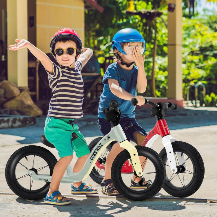 Costway 12 Inch Magnesium Toddler Balance Bike No Pedal Training Toddler Balance Bike Red