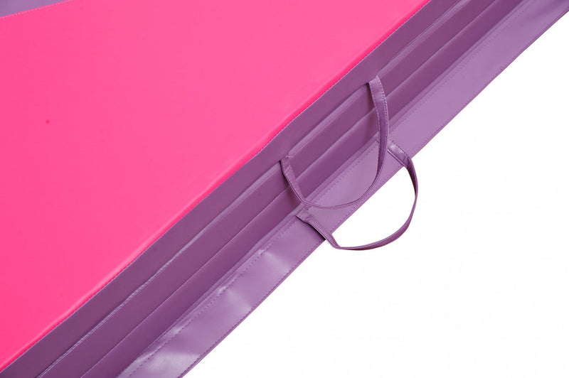 Soozier 4ftx10ftx2inch Pu Cuir Gymnastique Tumbling Gym Mat Arts Pliant Yoga Exercice Pad 4 Panneau 