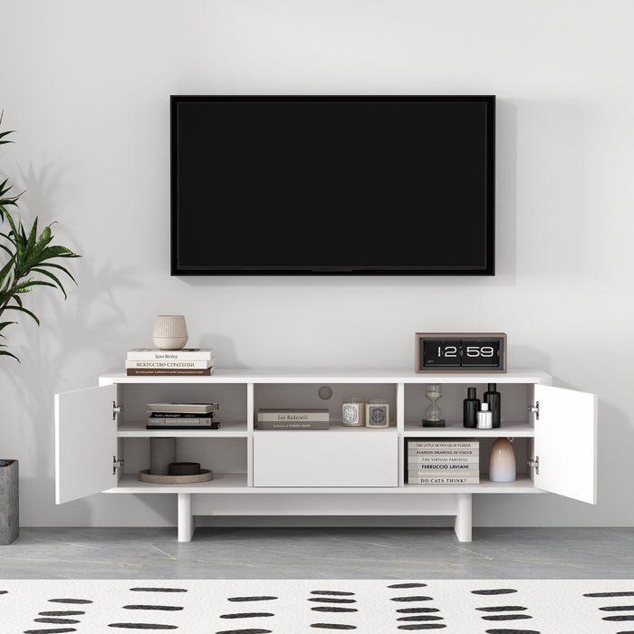 Ella Modern 59\" TV Stand in White 