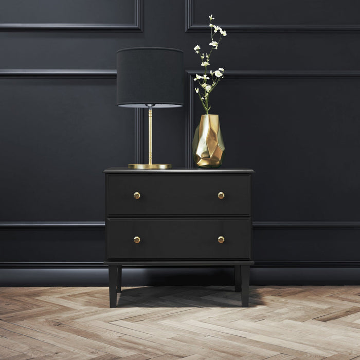 Prepac Lux 2-Drawer Nightstand - Black