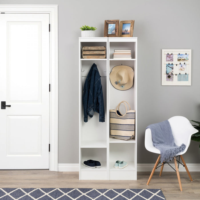 Narrow Entryway Organizer - White