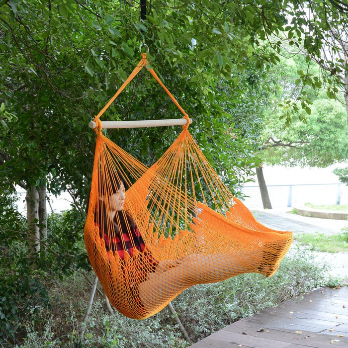 Outsunny Portable Hammock Chair, Hanging Woven Hammock Swing Chair Sleeping Bed For Outdoor Garden Y