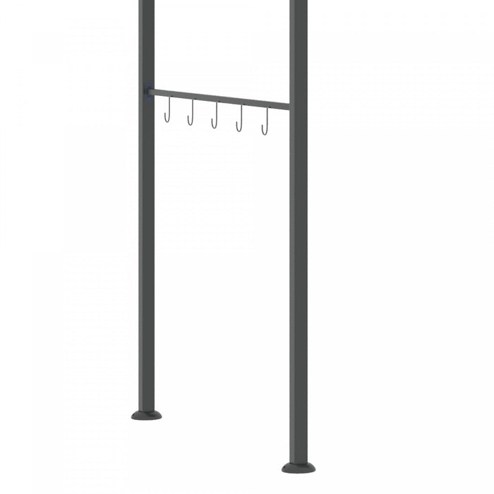 Outsunny 7' X 5' Bbq Grill Gazebo Tent Garden Grill Metal Frame And Canopy With Hooks Outdoor Sun Sh