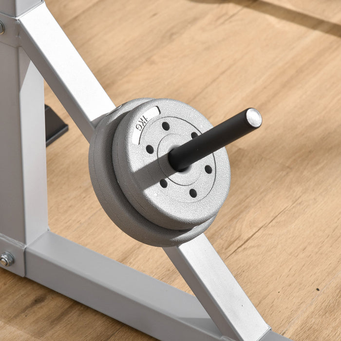 Soozier 2-piece Barbell Rack, 53.5\"-69.3\" Height Adjustable Squat Rack Bench Press Rack, 440lbs Capa