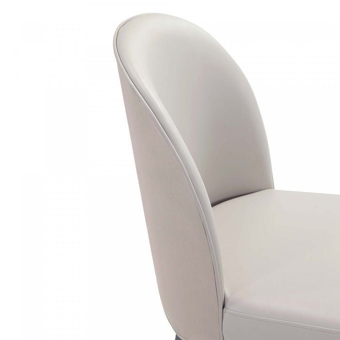 Hillman Modern Wood Upholstered Dining Chair in Light Gray - Set of 4 