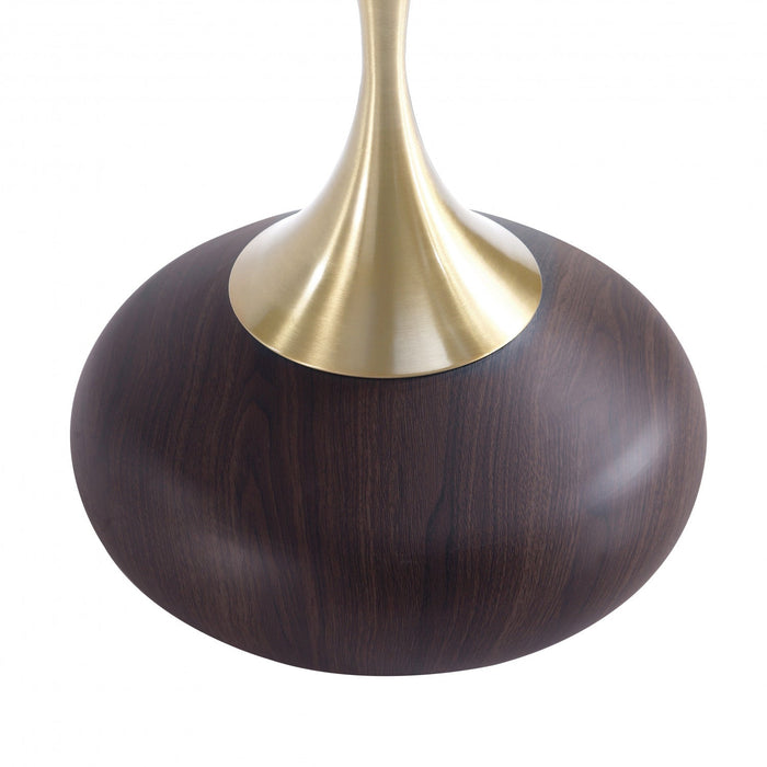 Patchin Modern End Table in Brown and Gold 