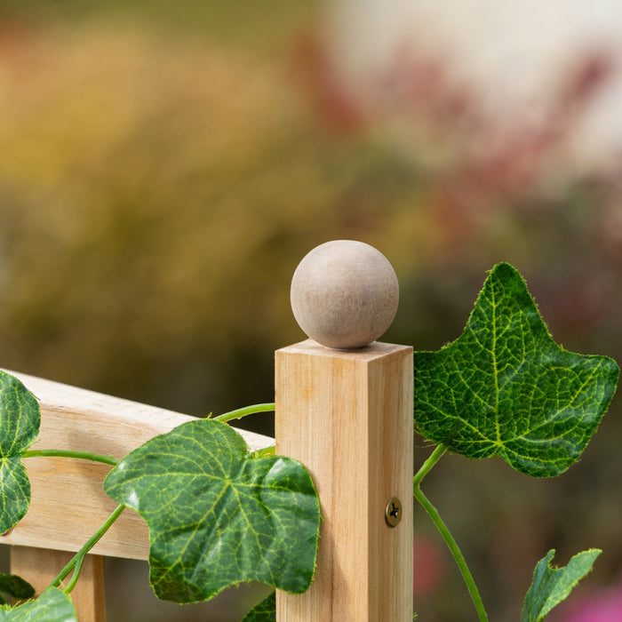 Outsunny 24\" X 12\" X 49\" Raised Garden Bed With Trellis Board Back & Strong Wooden Design & Material