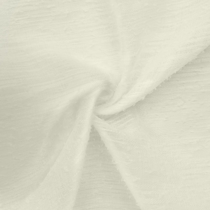 Habitat Boucle Off White Sheer Grommet Curtain Panel - 52 x 63