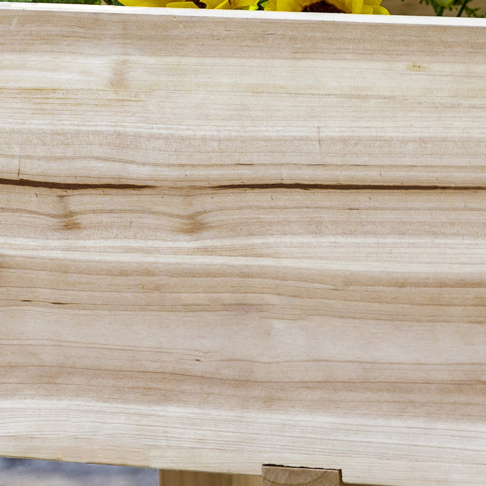 Outsunny 3-tier Raised Garden Bed, Elevated Planter Boxes, Freestanding Wooden Plant Stand For Veget
