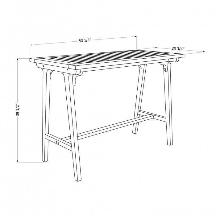 Agave Teak Bar Table - Natural