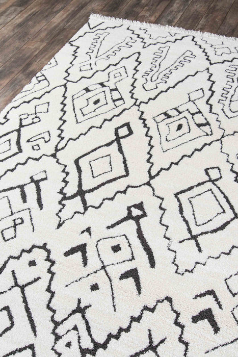 Aurelia Contemporary 5'3\" x 7'2\" Area Rug in Ivory Indoor Area Rug 