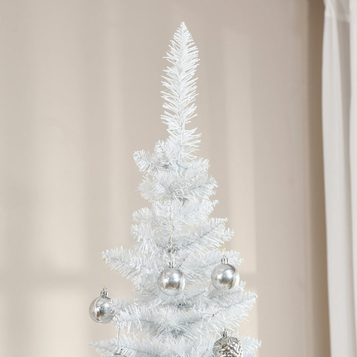 Homcom 7ft Pencil Artificial Christmas Tree With Realistic Branches