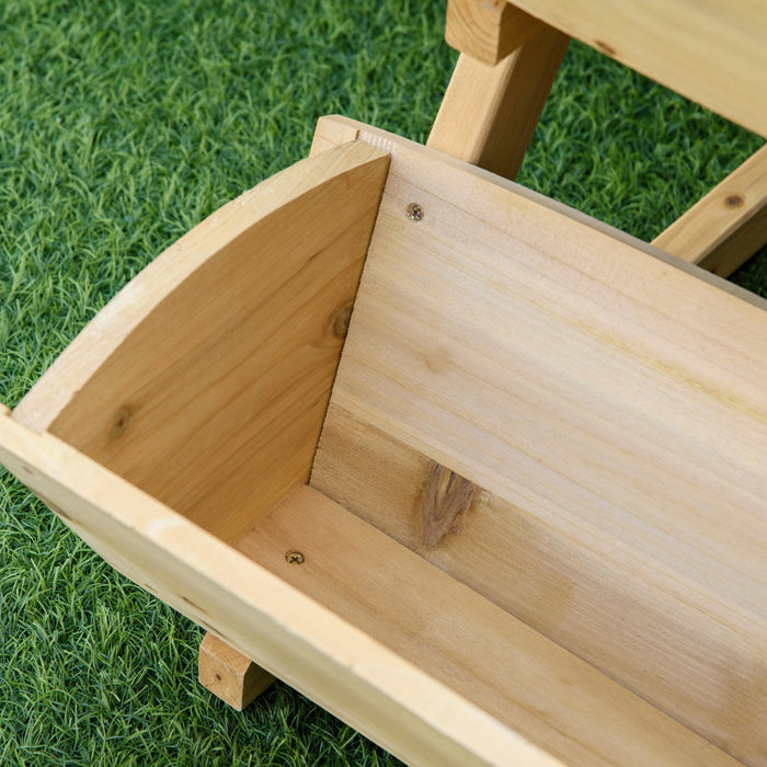 Outsunny 3 Tier Raised Garden Bed, Vertical Wooden Elevated Planter Box Kit, Plant Stand For Flowers
