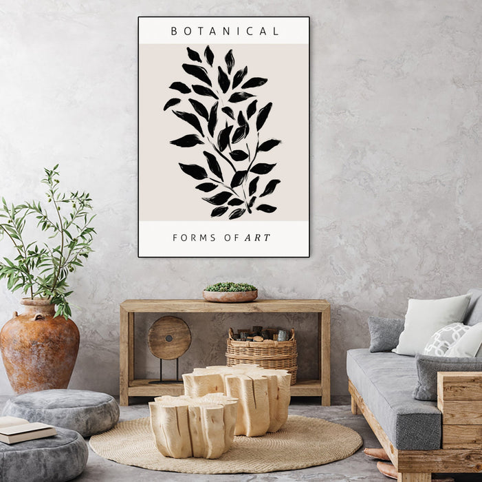 \"Forms Of Art\" Canvas Framed Black 18x24 Wall Art