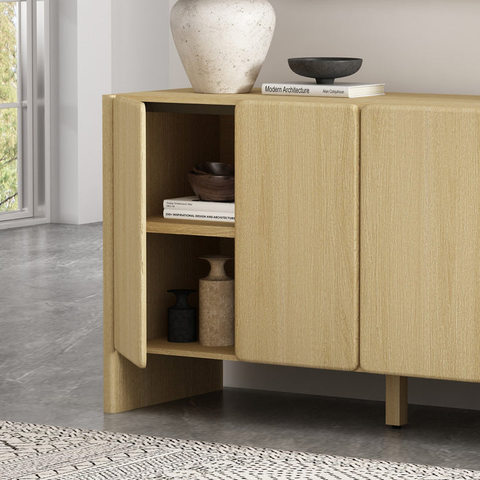 Linda Modern 60\" Sideboard in Natural Oak Buffet 