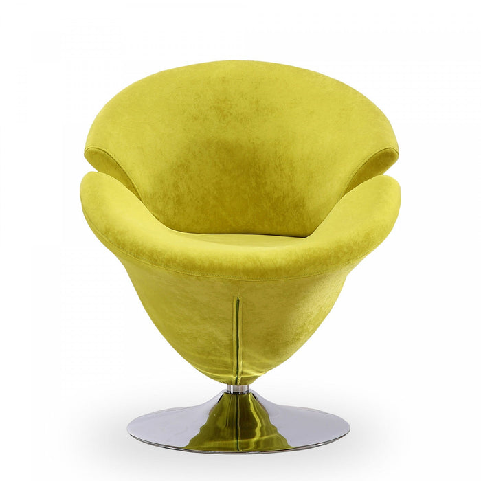 Tulip Modern 1-Piece Accent Chair in Green, Orange, Red, White and Yellow 