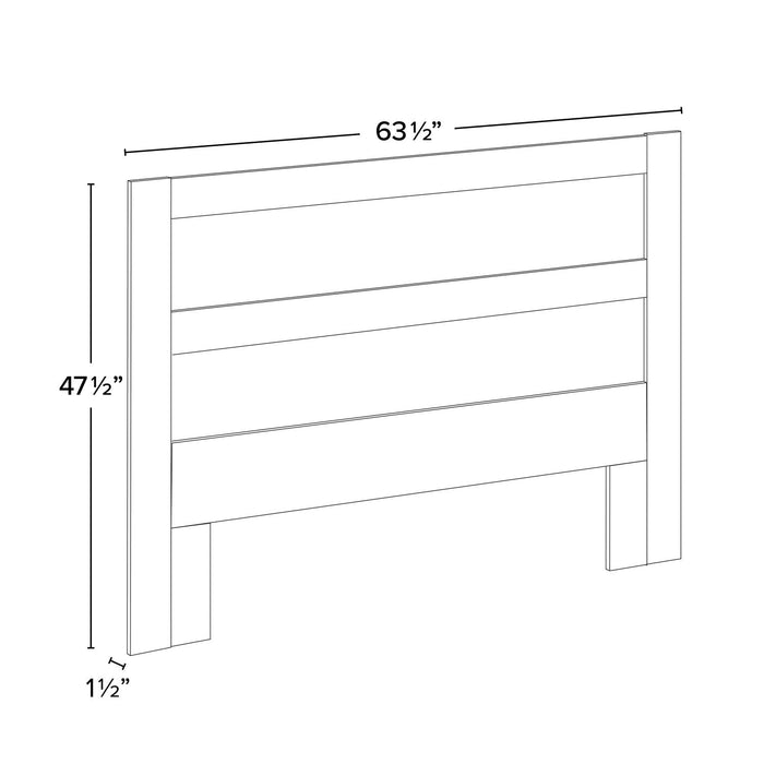 Prepac Rustic Ridge Farmhouse Queen Headboard - Washed White