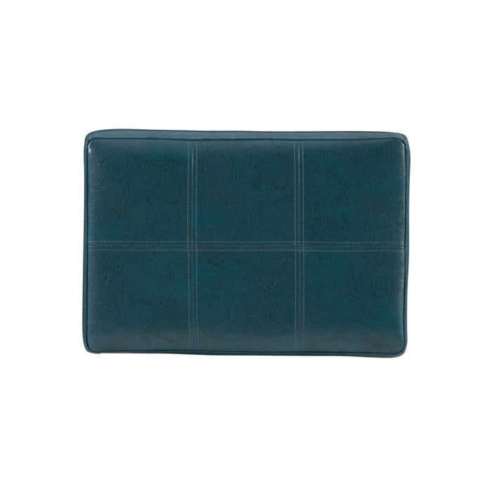 Claridge Faux Leather Backless Counter-Height Stool - Blue