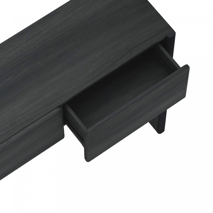 Linda Modern Console Table in Charcoal Gray Hall Table 