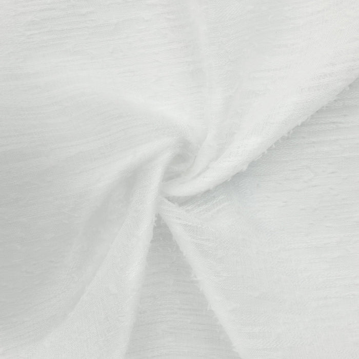 Habitat Boucle White Sheer Grommet Curtain Panel - 52 x 108
