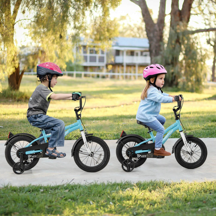 Costway 12" Kids Bike For 3-4 Years Old Boys & Girls With Adjustable Seat Handbrake Reflectors Blue