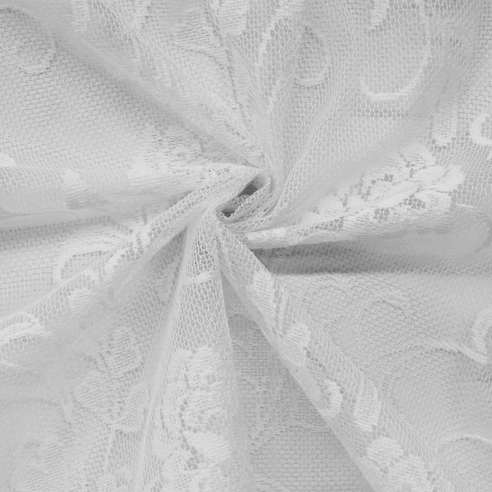 Habitat Limoges White Sheer Rod Pocket Balloon Curtain - 55 x 63