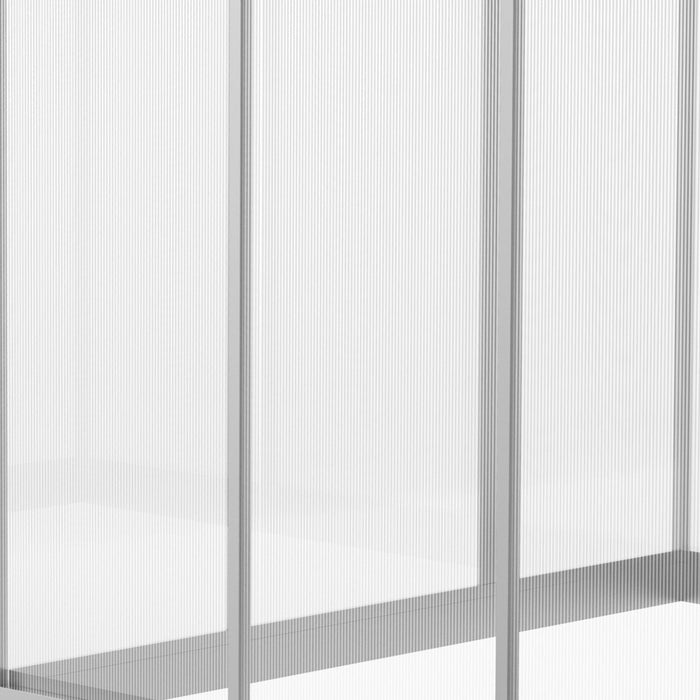 Outsunny 4' X 6' X 6.4' Walk-in Garden Greenhouse Polycarbonate Panels Plants Flower Growth Shed Col
