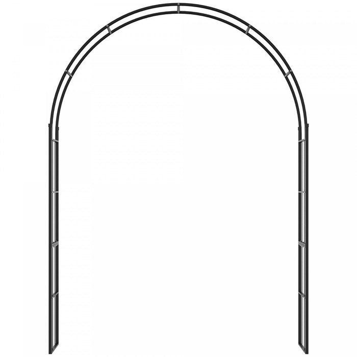 Outsunny 7ft Garden Arch Trellis, Outdoor Wedding Arbor For Roses, Vines