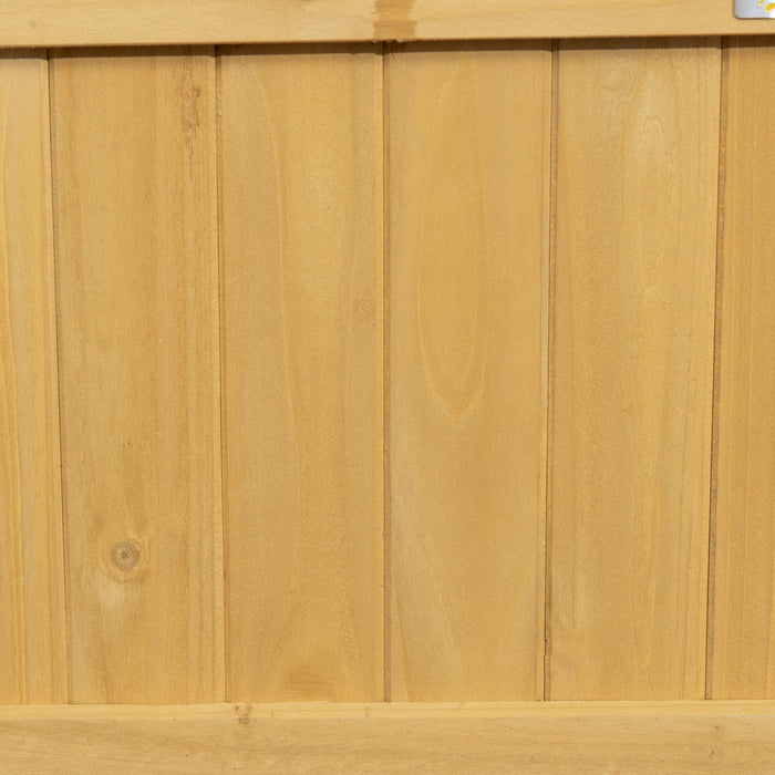 Outsunny Raised Garden Bed, Wood Planter With Trellis For Vine Climbing, Privacy Screen Planter Box 