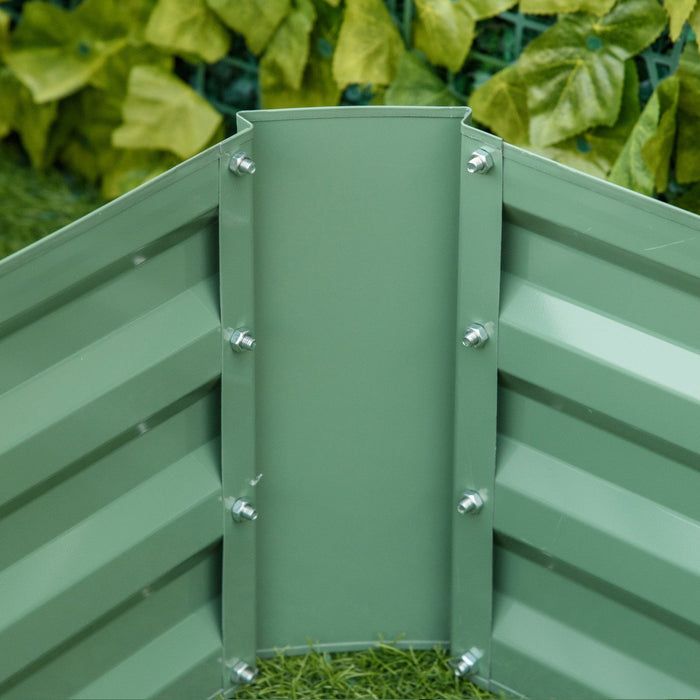 Outsunny 39\" X 39\" X 12\" Set Of 2 Raised Garden Bed, Elevated Planter Box With Galvanized Steel Fram