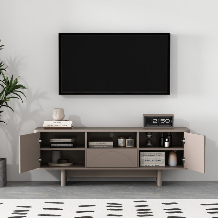 Ella Modern 59\" TV Stand in Mocha 