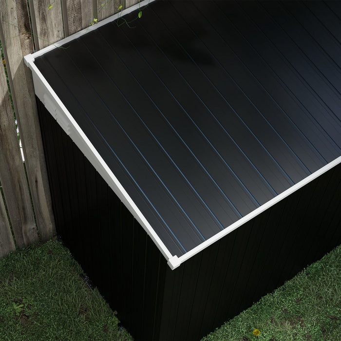 Outsunny 4' X 6' Steel Garden Storage Shed Lean To Shed Outdoor Metal Tool House With Lockable Door 