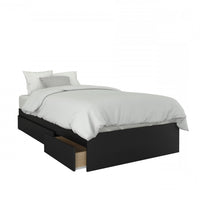 Nordika Twin Storage Platform Bed - Black
