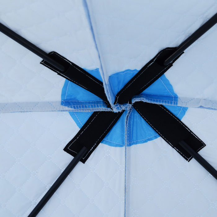 Outsunny 8-person Pop-up Ice Fishing Tent, Insulated Ice Fishing Shelter With Ventilation Windows, D