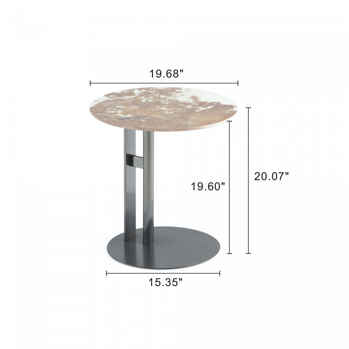 Alondra Modern Glam 2-Piece Coffee Table & End Table Set in Black 