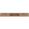 Nordika Slim 72\" Wall-Mounted TV Stand with 2 Storage Cabinets - Light Walnut 